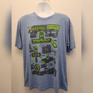 Loot Crate Men’s Exclusive Rick and Morty Portal Gun Cotton T-Shirt Blue